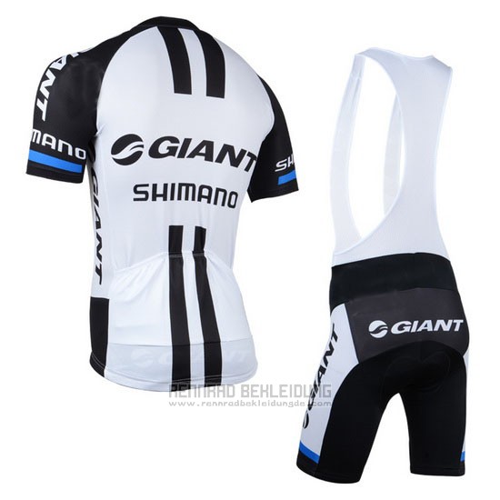 2014 Fahrradbekleidung Giant Shimano Shwarz und Wei Trikot Kurzarm und Tragerhose